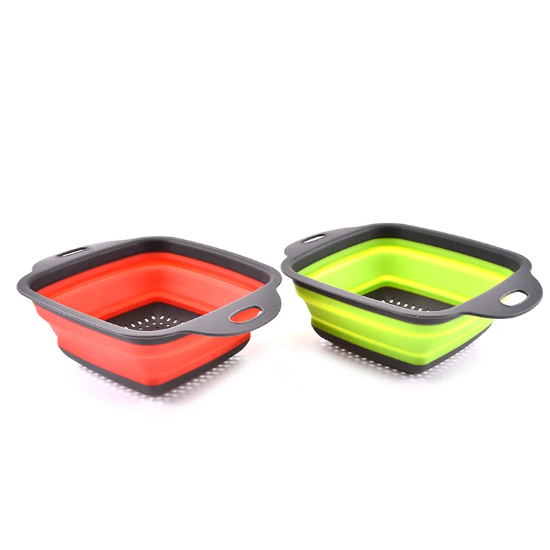 Food grade pp handle water filter basket colanders silicon stretch strainer