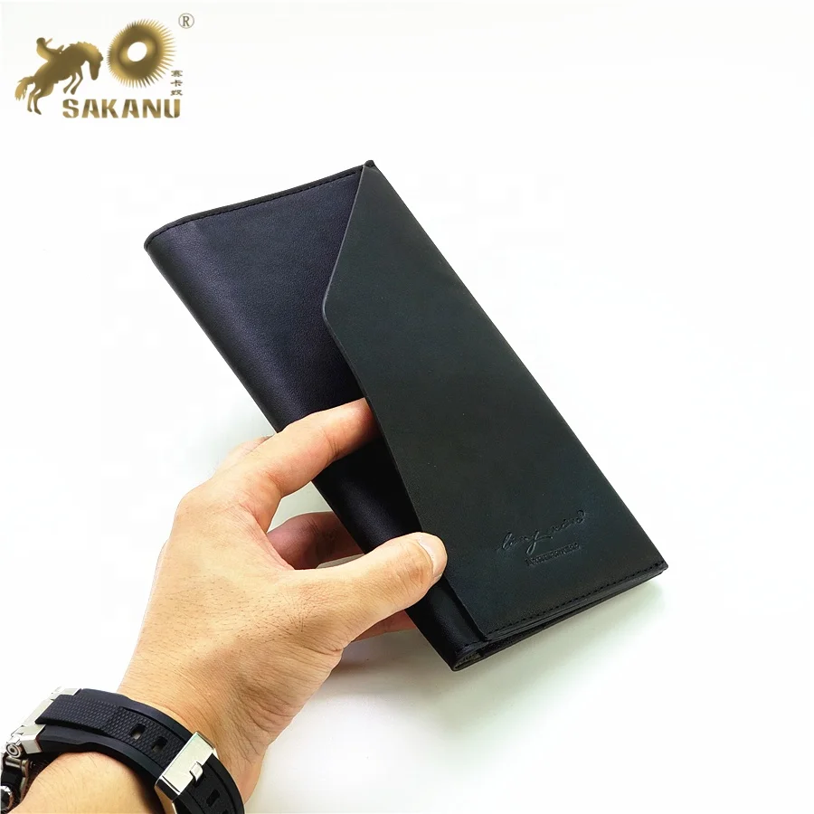 Simple style soft PU leather wallet purse pouch