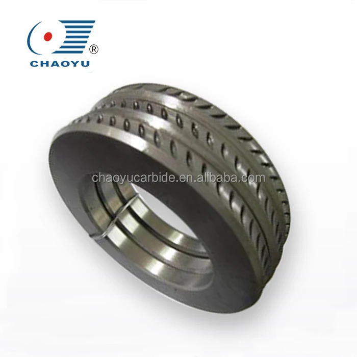 PR 7.0 Tungsten carbide rollers for cold rolling cassette for flattening and ribbed wire