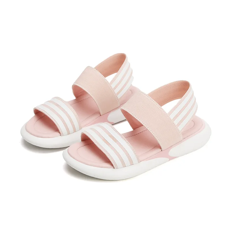 
PDEP children kids summer beach slip on flats sandals school roman breathable little girls pink fashion shoes footwear 