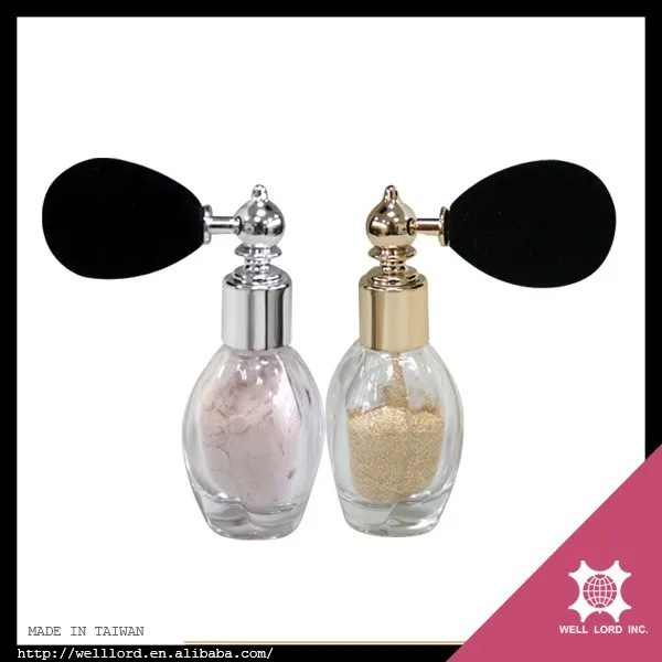 Fancy stylish antique bottles for perfume glitter powder lovely wedding gifts powder spray