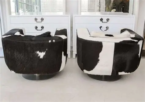 Rotating Base Premium Club Arm Chair with cowhide fur  / swivel cowhide chair  MP-89021#