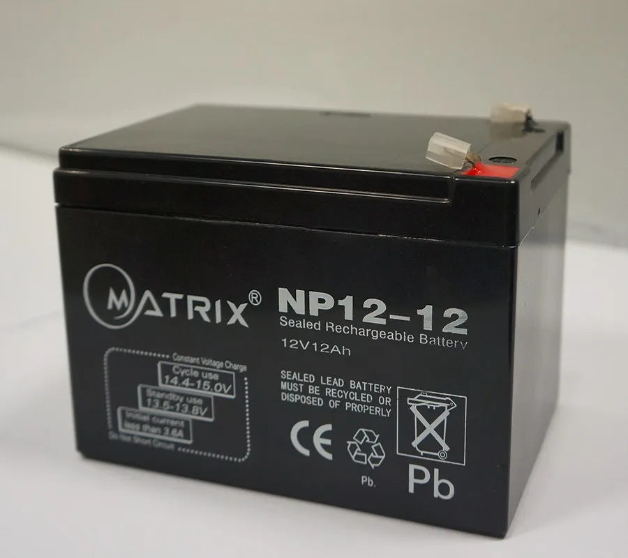 
Long lifespan 12v 12ah wheel chair battery agm 