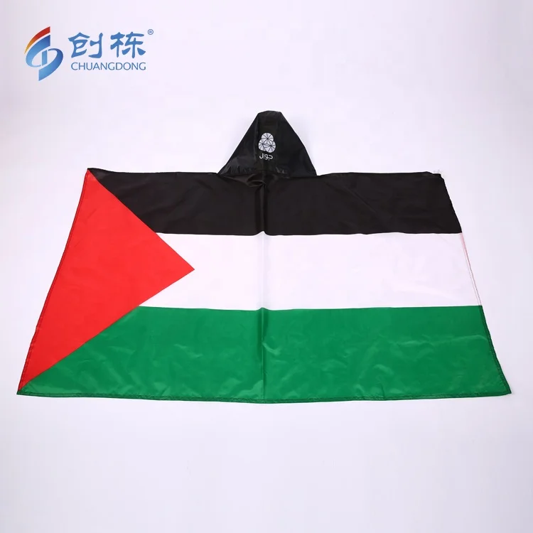 Hight quality free sample chuang dong printing polyester 3x5 palestinian national  body flag