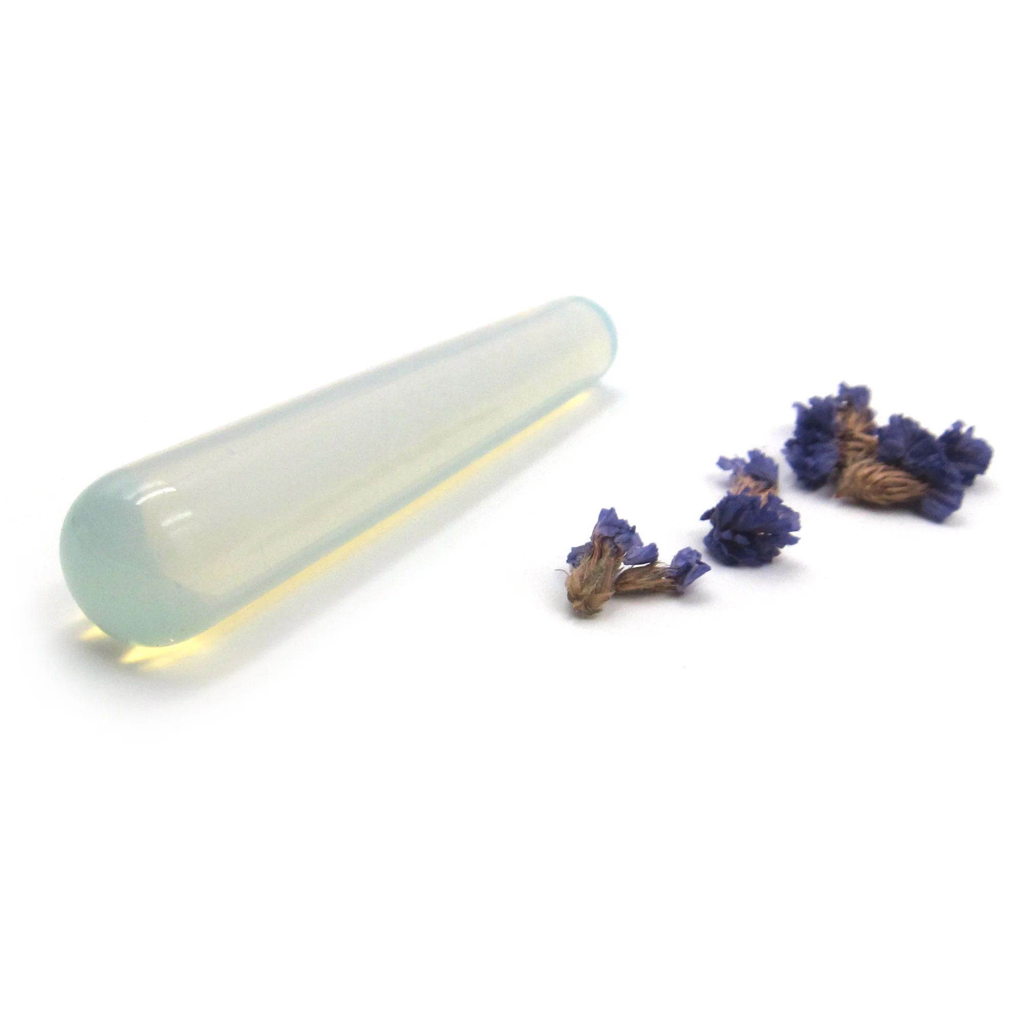 
Top quality Polished Hand Finished Opalite crystal dildo yoni/ jade wand 