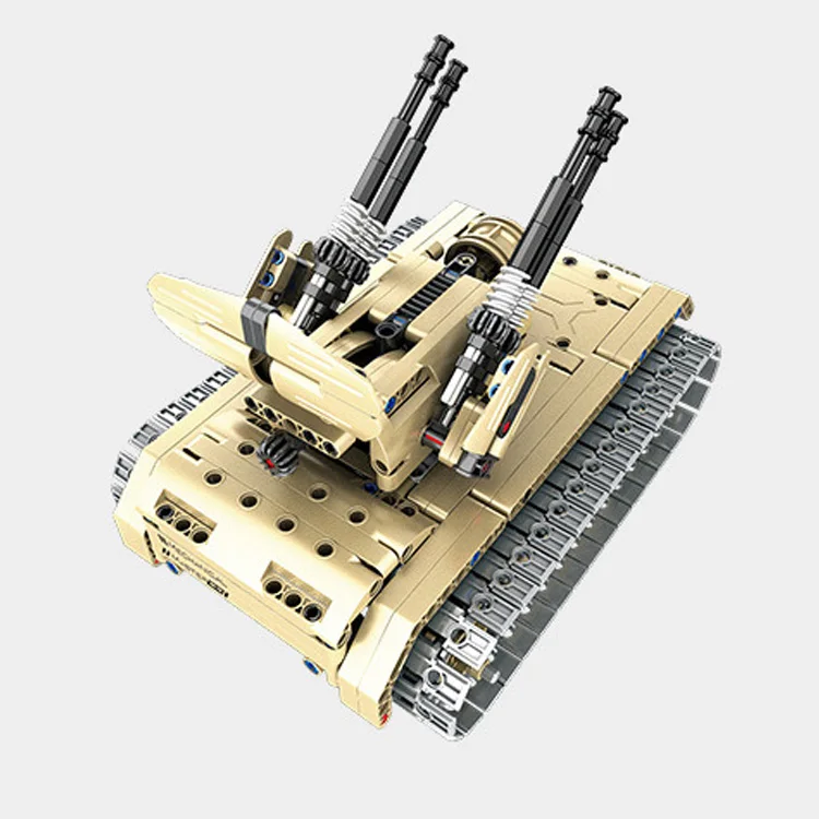 QIHUI remote control tank huge family kids playing learning child building block toy