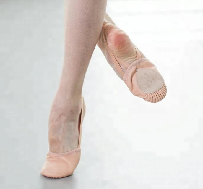 JW Girls Women Half Sole Dance Leather Ballet Shoes