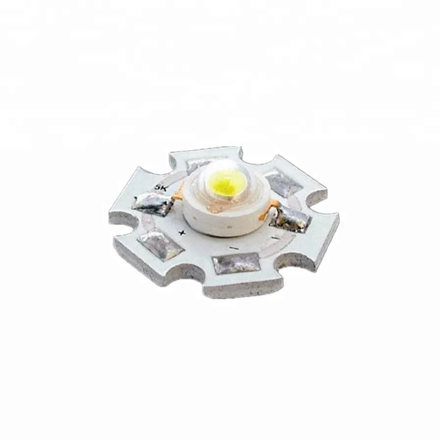 6000K - 6500K 3W 280lm - 300Lm Led Chip with 20mm Star Heatsink