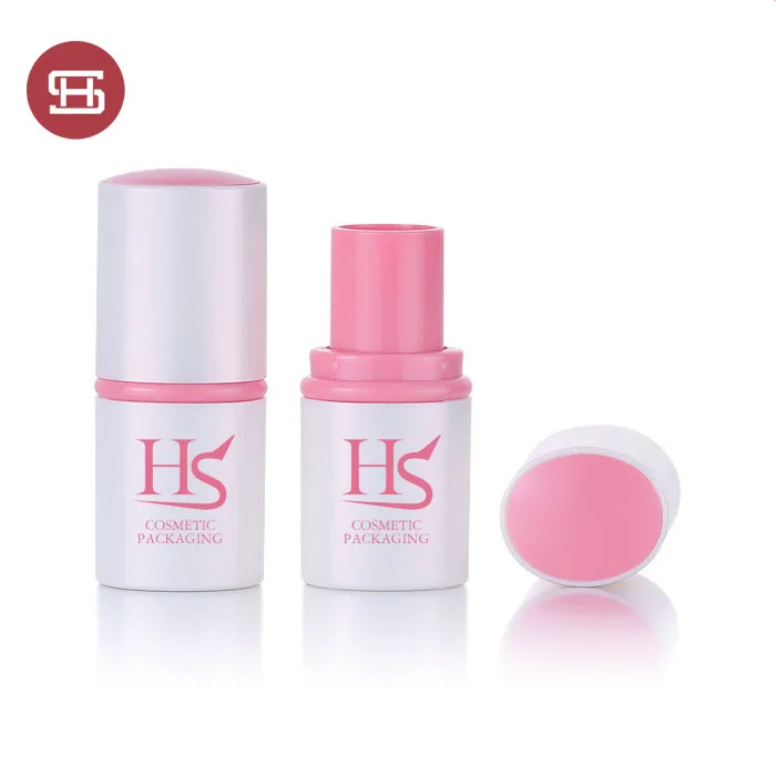 Pink custom logo Empty Cosmetic Lipbalm Tube Case Packaging girl round Empty Lip Balm Tube lipstick Container