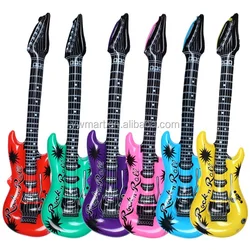 Custom Musical Instrument PVC Inflatable Guitar Toys For Kids