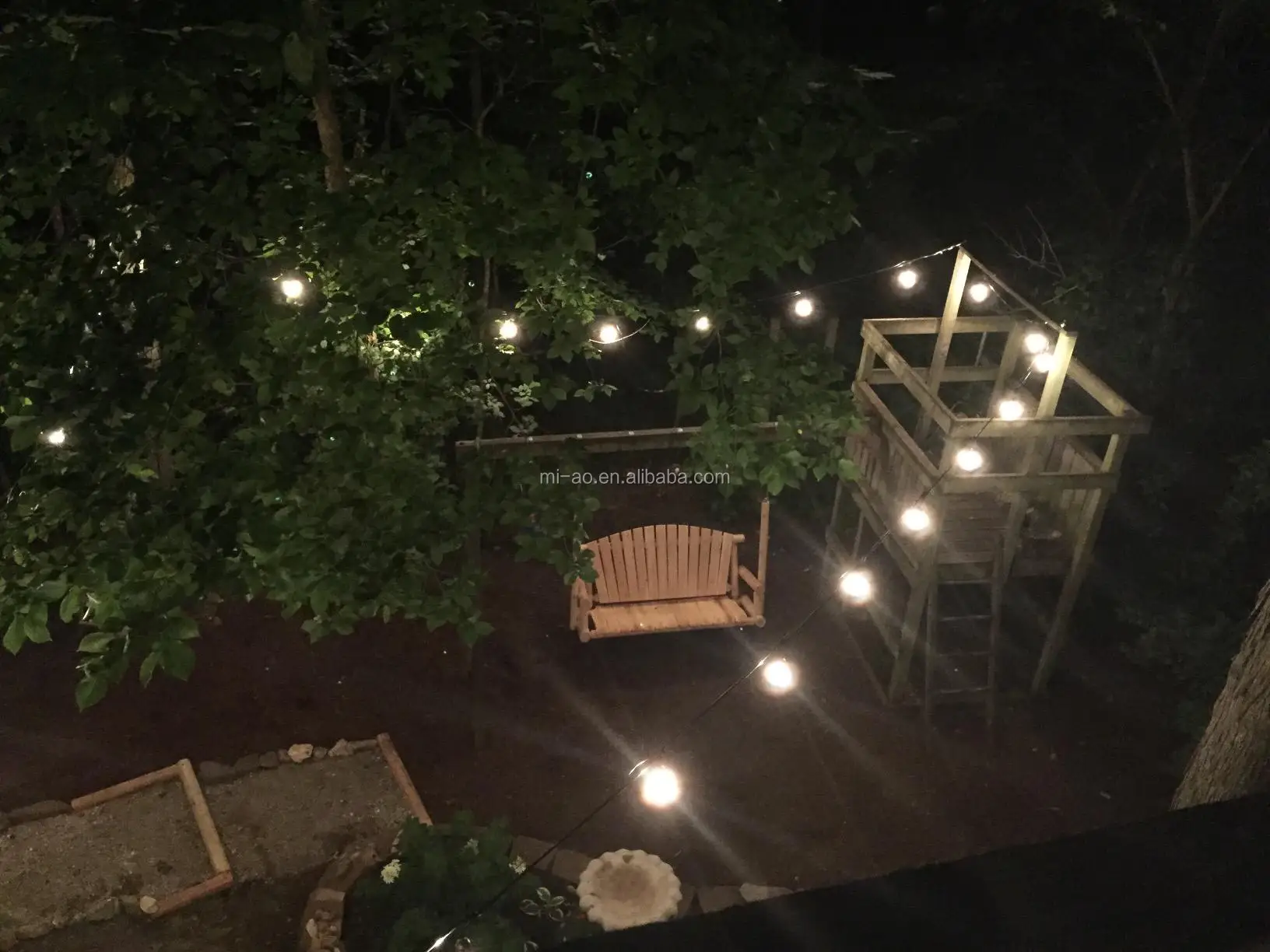 Waterproof Ip65 Lighting Outdoor Xmas Christmas Light Custom Length 110V Festoon string lights