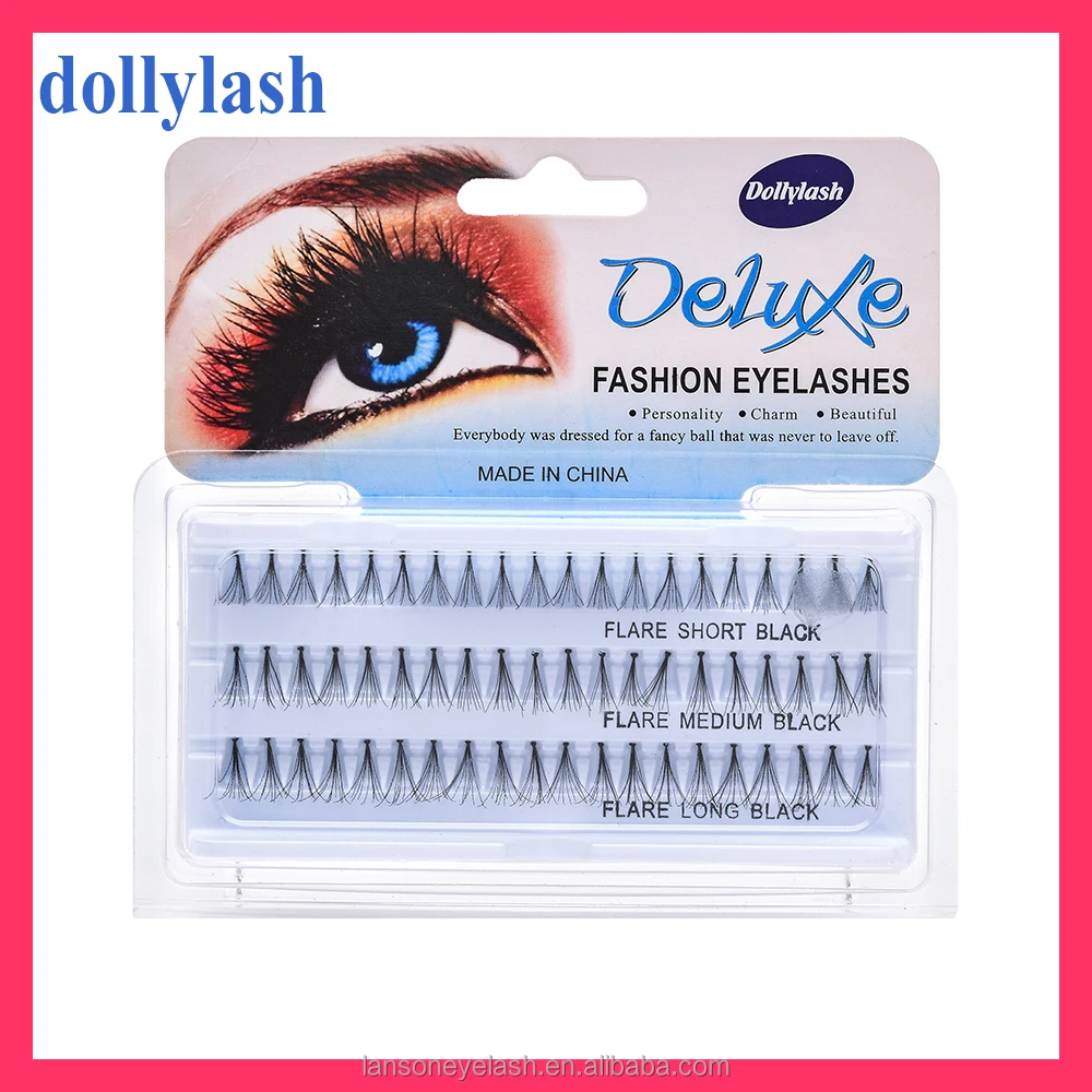 dollylash own brand OEM service flare cluster volume false eyelashes for eyelash extensions