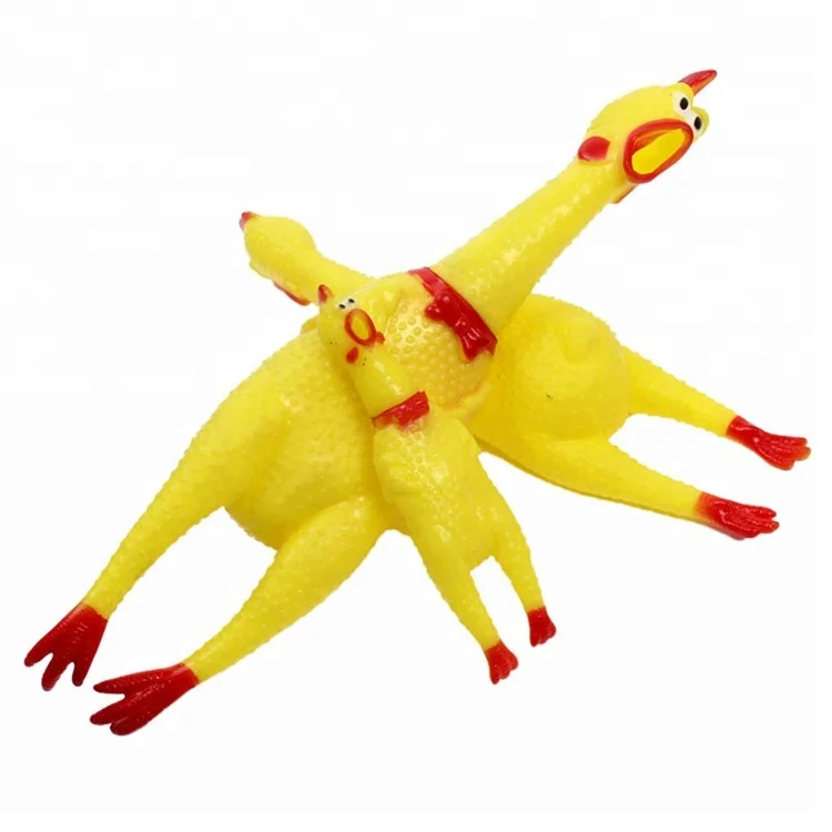Cute Screaming Chicken Squeaking Chick Sound Pet Interactive Dog Toy