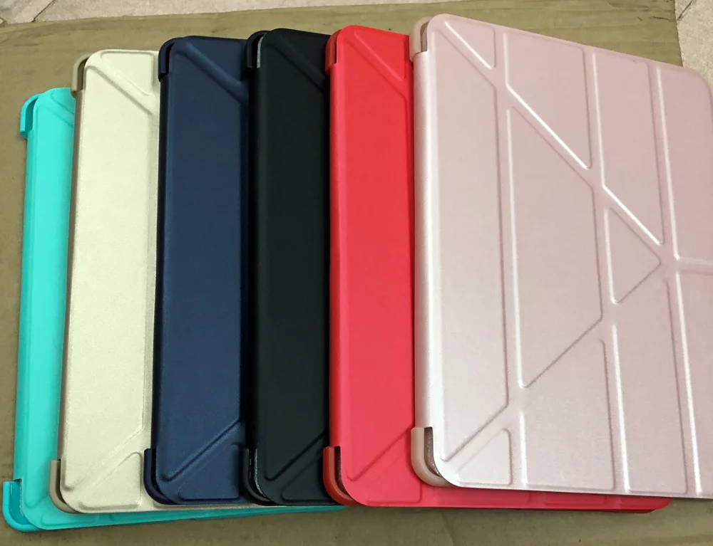 Leather smart flip kids tablet silicone case cover for iPad