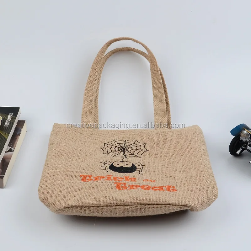 Custom printed recycled jute bags sacks with logo
