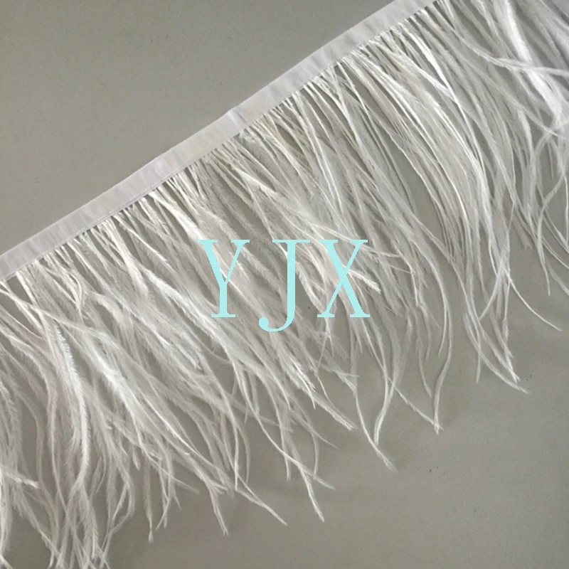 Оптовая продажа 10-15 см белые страусиные перья отделка из перьев для одежды аксессуары