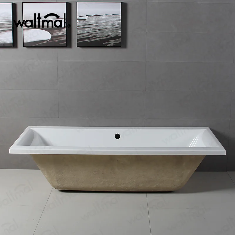 Waltmal WTM-02817 Evolution 66 Inch Acrylic Drop In Soaker Tub