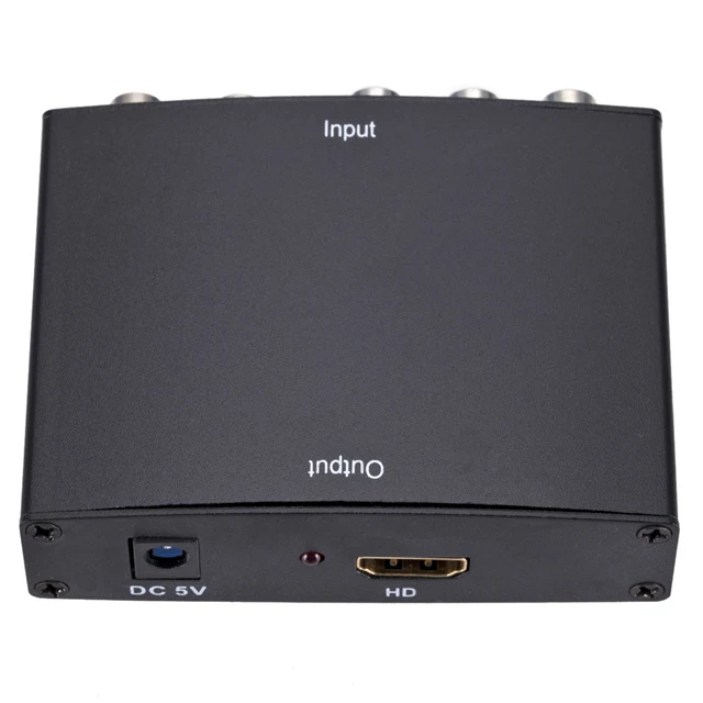 Component YPbPr R/L Audio 5 CVBS AV RCA to HDMI Converter with scaler