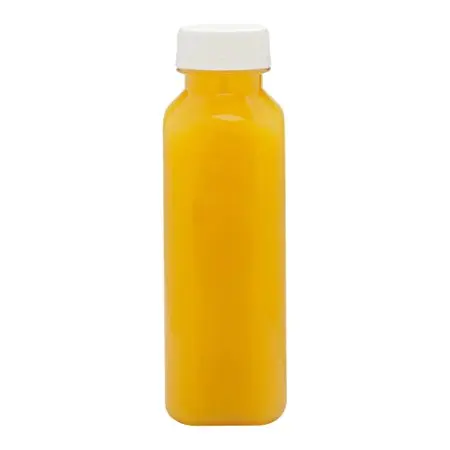 12 OZ Square Plastic Juice Bottles Cold Pressed Clear Food Grade PET Bottles with Tamper Evident Safety Cap