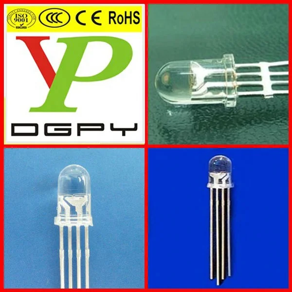 Rohs approval 5mm RGB Ultra bright LED common Cathode 1.8-3.4v 4pins