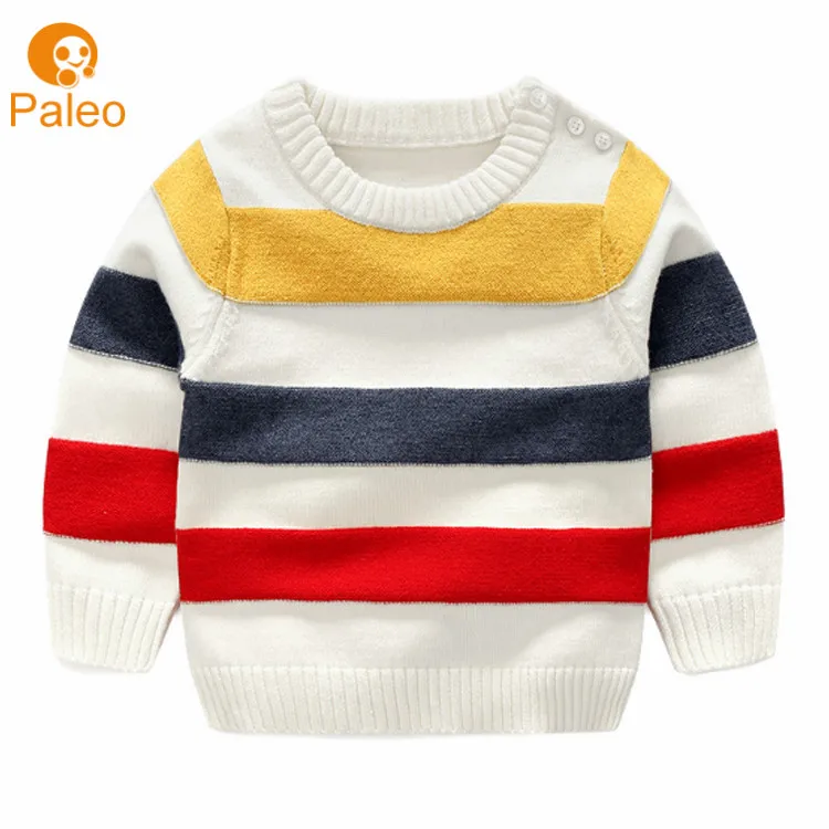 
Factory OEM Computer Knitting Stripes knitted Woolen children boy jumper 