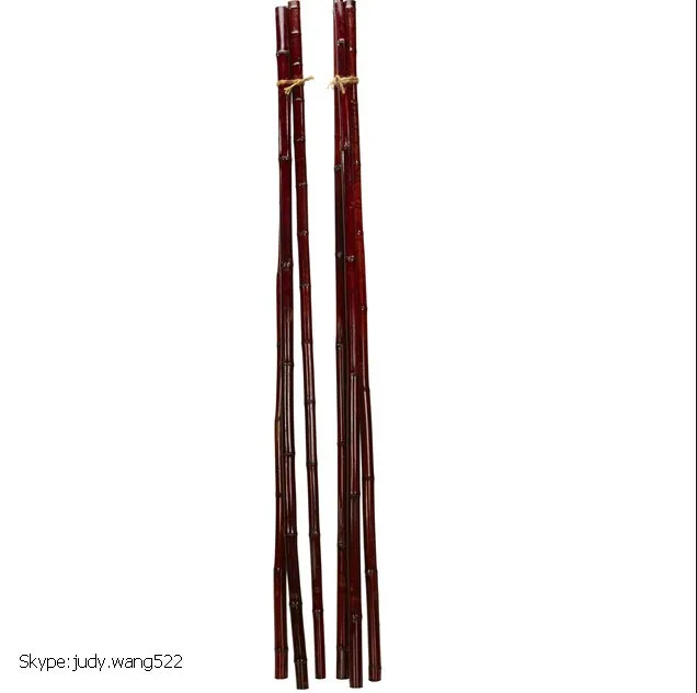 Wholesale thin Bamboo poles canes sticks red plastic bamboo poles
