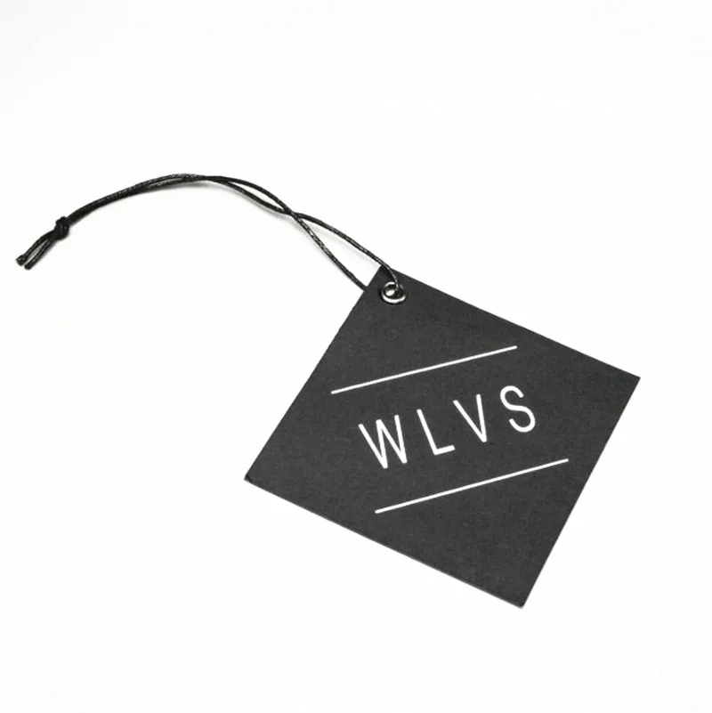 High Quality Custom Black Matte Paper Round Hang Tags with String Free Sample-for Clothing Shoes Bags Gifts Wholesale