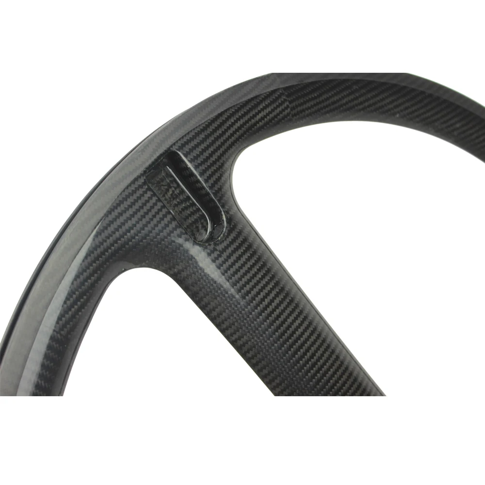 3 spoke weel with Novatec hub carbon tri spoke bicycle wheel