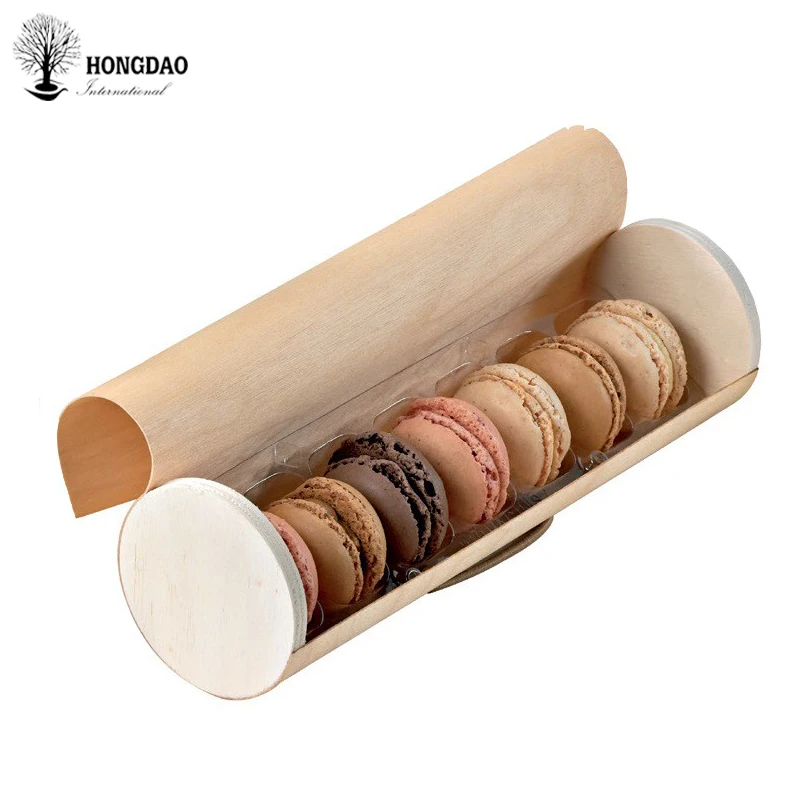 
HONGDAO Order! Balsa wooden very thin macarons box for christmas 