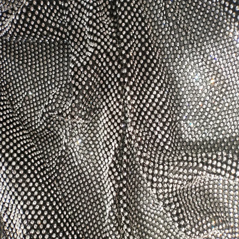 
Chinese factory bulk shoes rhinestone mesh fabric crystal trim bling beaded applique 