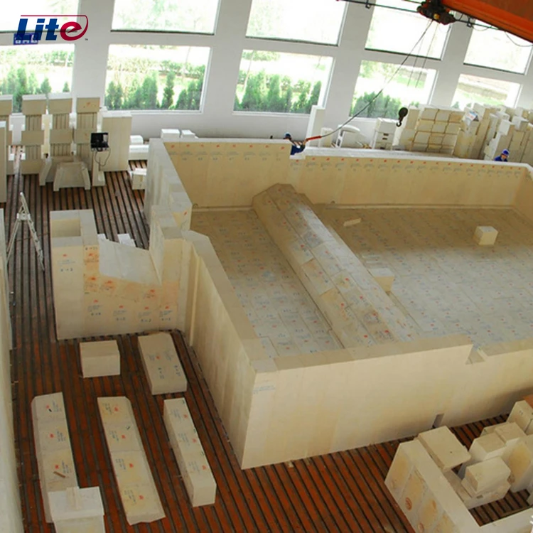 Manufacture Glass Melting Kiln Furnace Use Refractory Fused Cast AZS brick with High Density