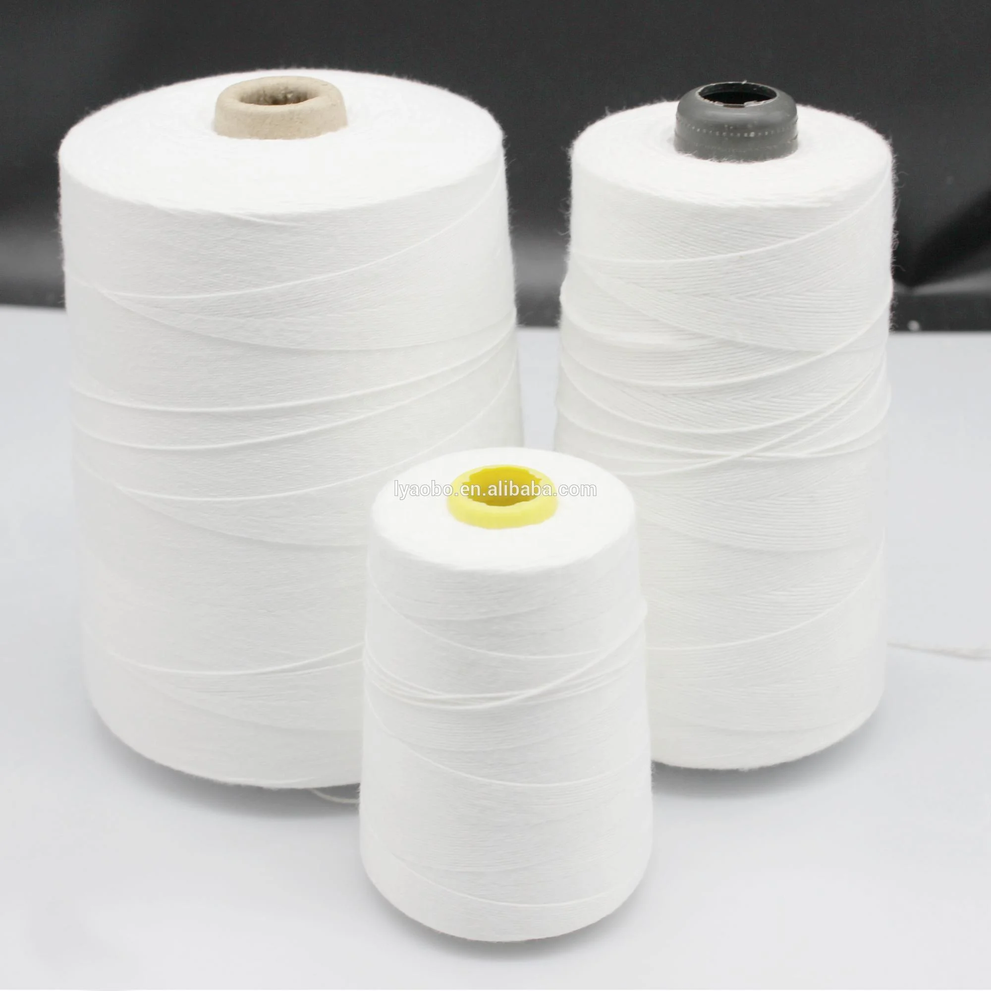 100 spun polyester bag sewing thread 10s4 10s3 2kg roll rice sack thread sewing for sewing machine industrial