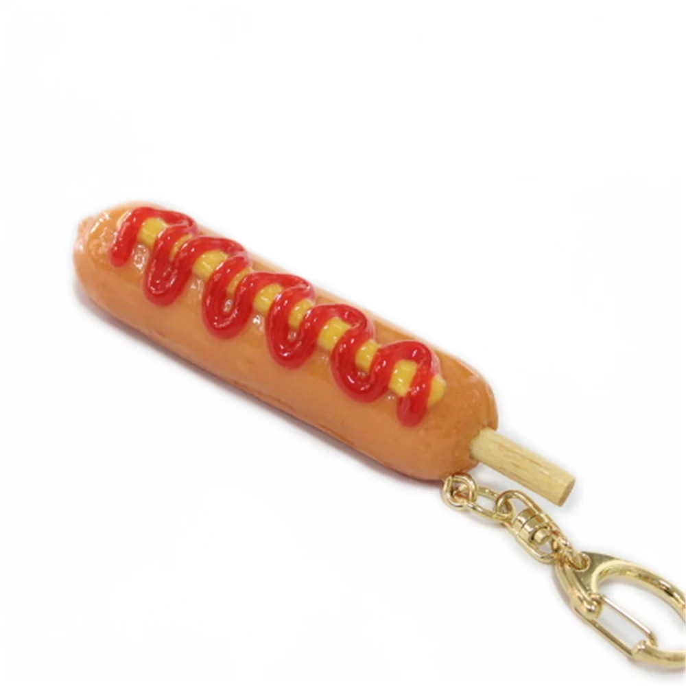 
party decor 3D novelty keychain plastic food fake sausage 