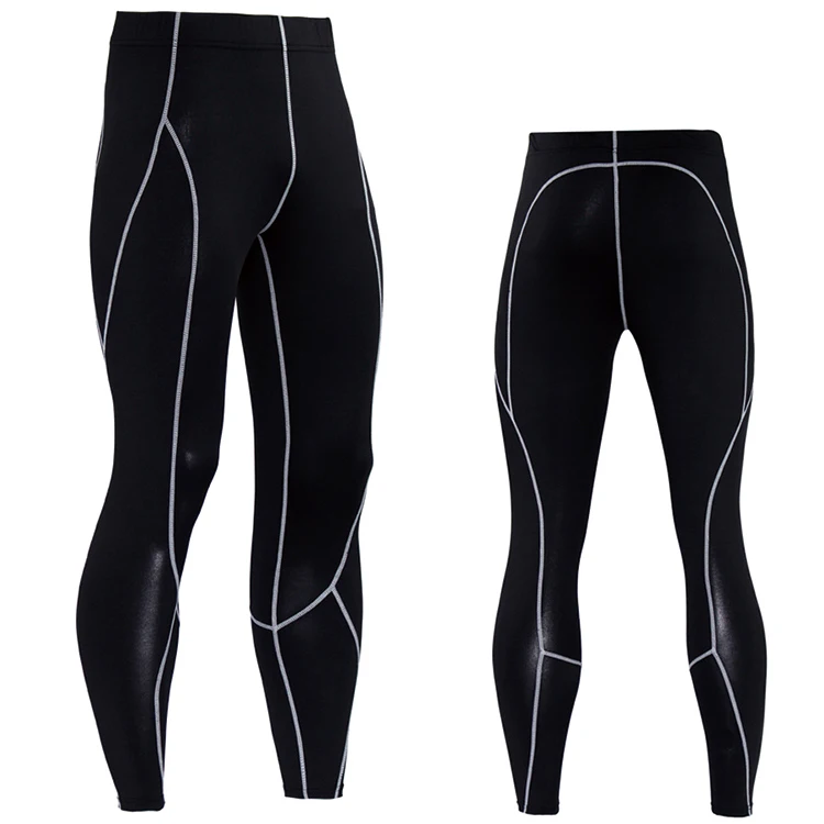 
Wholesale Men Skinny Base Layer Long Pants Running Cycling Gym Compression Tights 