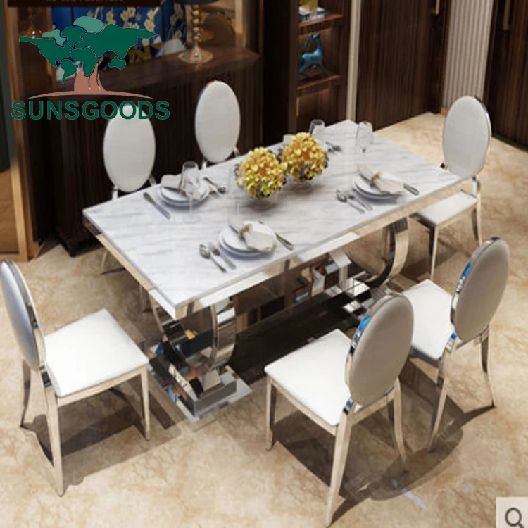 
latest round stainless steel dining table designs 