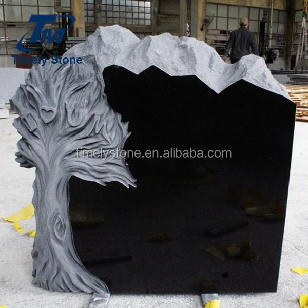 
chinese headstone supplier tombstone hand carving monuments tree 