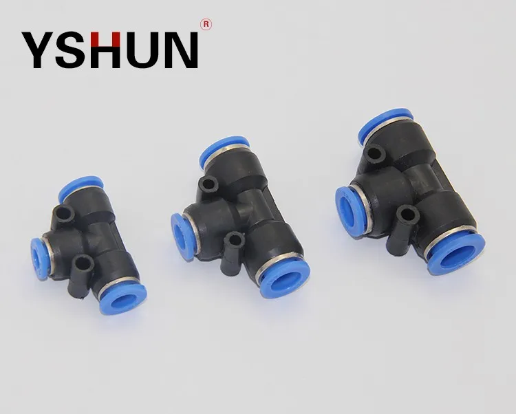 fitting PE PUT  Union TEE Pneumatic Fittings push in tube fittings pneumatic component