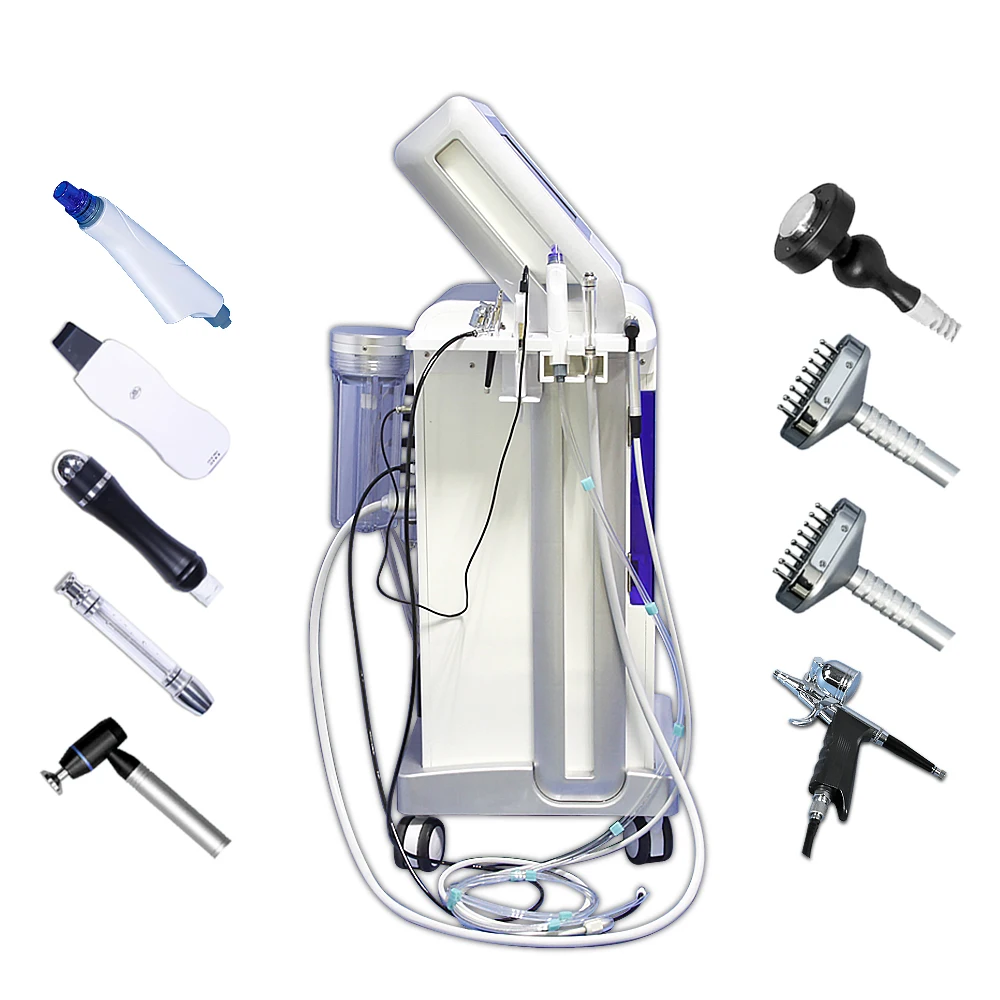 9  in 1 Hydra Diamond Dermabrasion Facial Machine for Skin Cleansing pdt skin scrubber removal blackhead