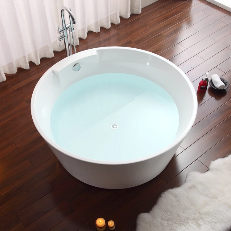 Plastic Free Standing Round Bathtub