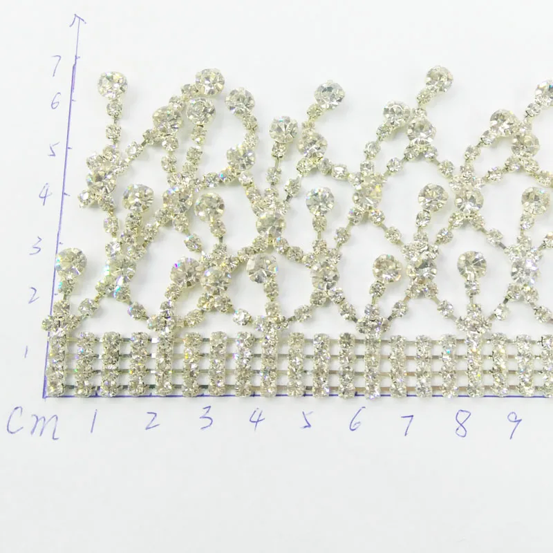 
Wholesale DIY Custom Appliques Clear Rhinestone Banding Mesh Trimming 