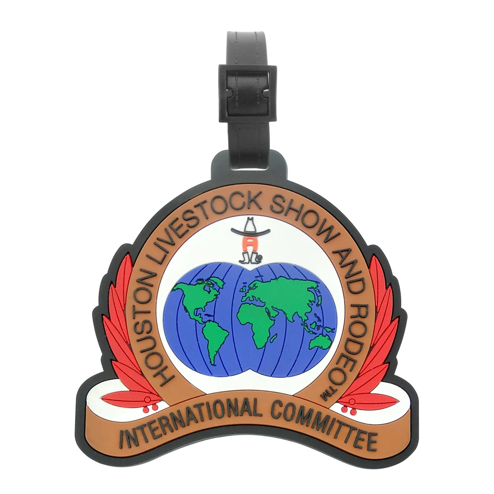 Promotional Embossed Custom Company Logo Soft PVC Luggage Tag