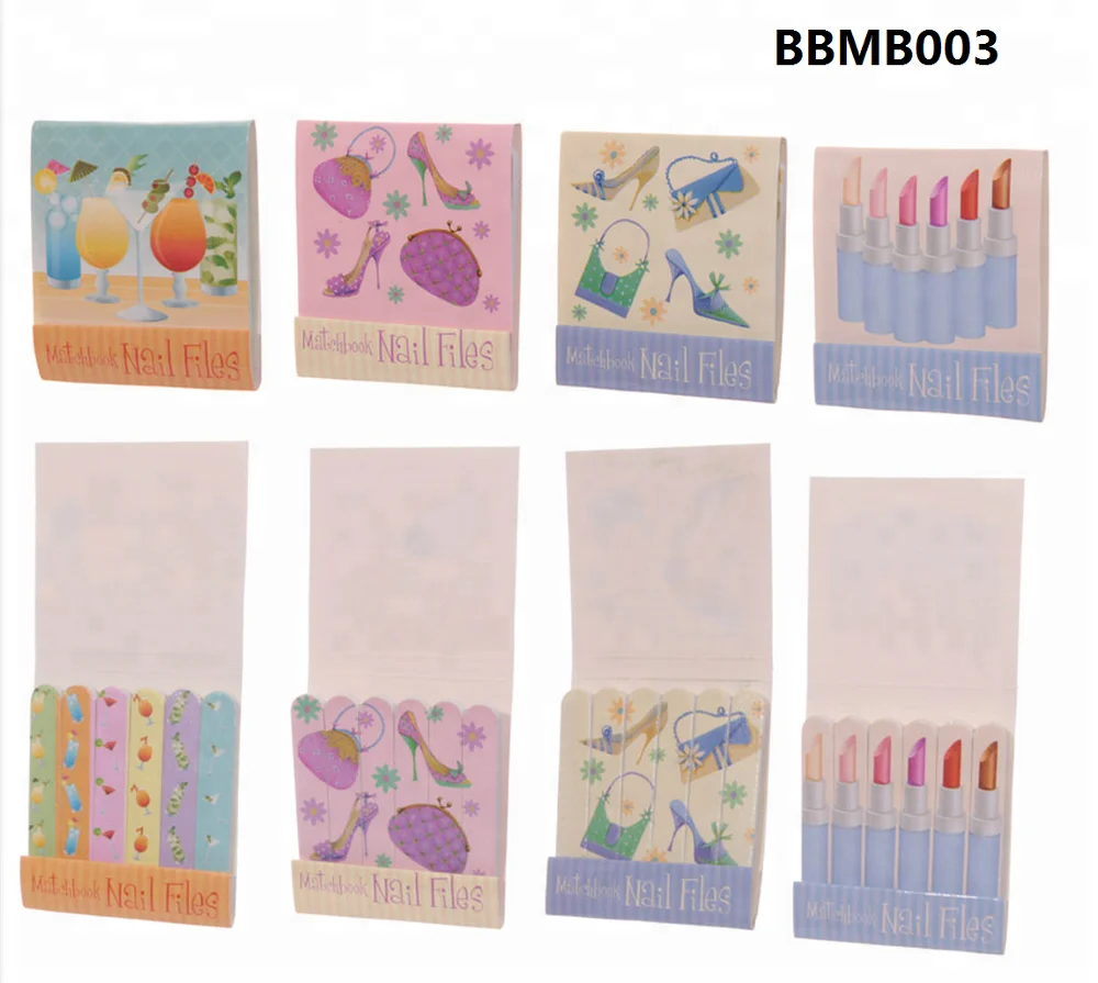 Supplier customized design mini manicure nail care sanding polish file emery board match box