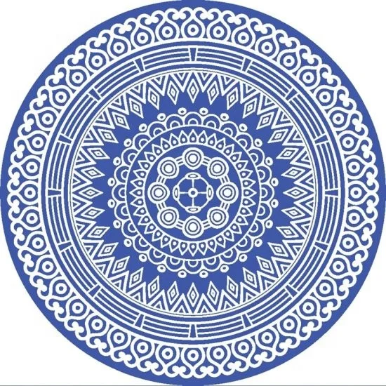 
Reactive Printed Beach Towels Microfiber Round Beach Towels with Tassels 