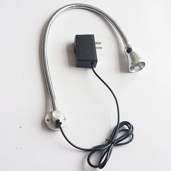 1*3W 85-265V gooseneck led table wall reading lamp with plug