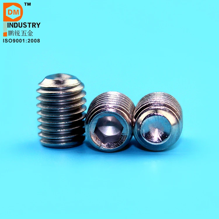 high quality DIN916 hexagon socket set screws with cup point