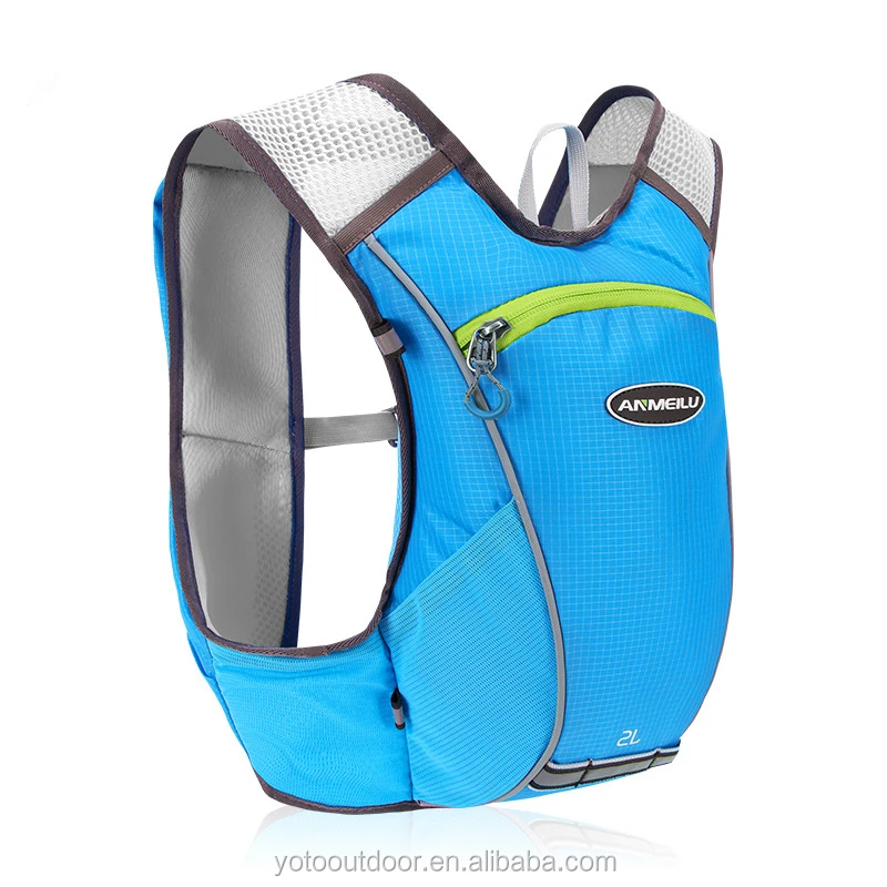 Professional Reflective Trail Running Vest Hydration Backpack Bag for Marathon Cycling Triathlon 2L Waterproof Polyester Fashion