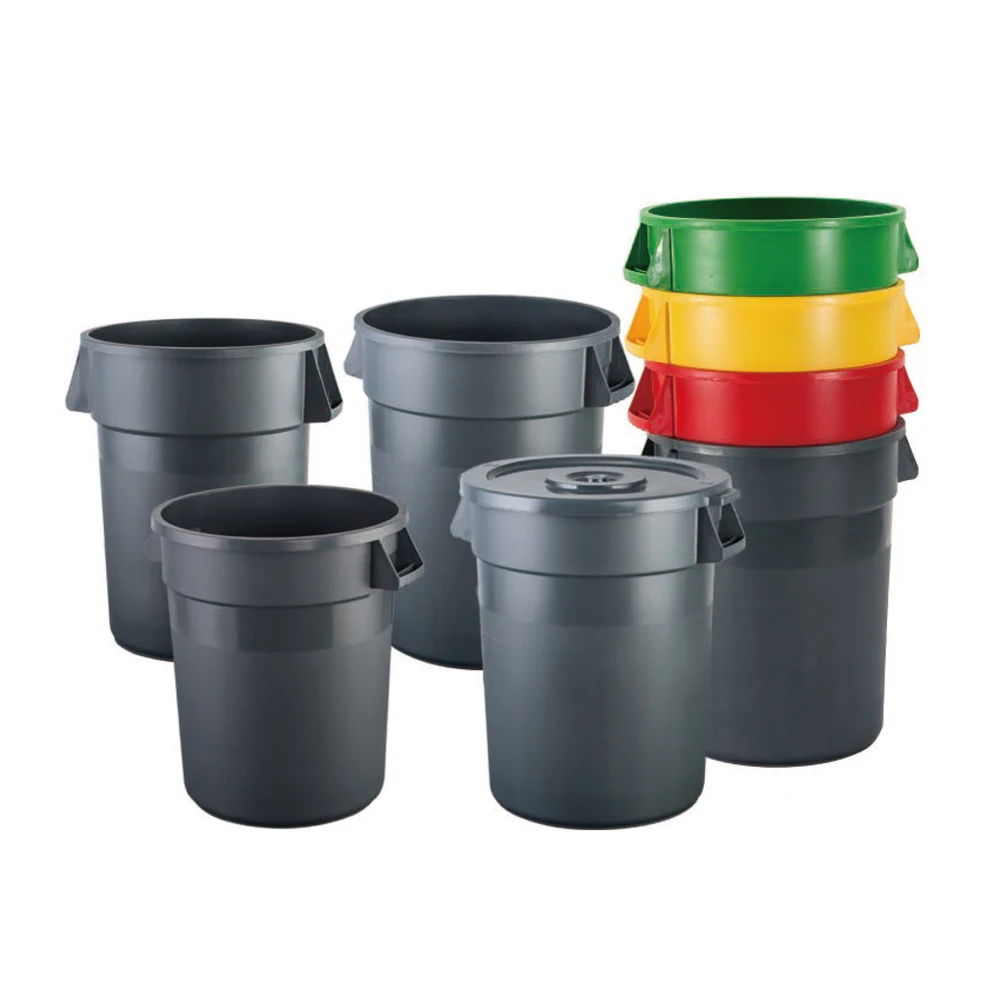 Wholesale 80 liter 20 gallon plastic round trash can