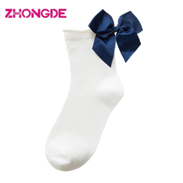 Korea cute bow socks Korean College wind wild thin heap socks