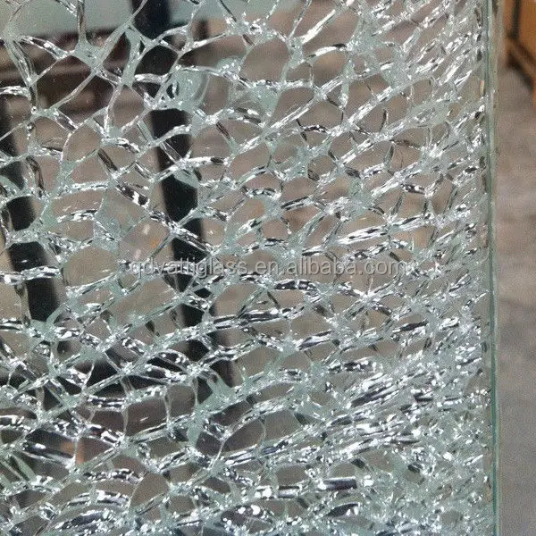 Hot sale 6mm-12mm decorative broken glass table as your demand