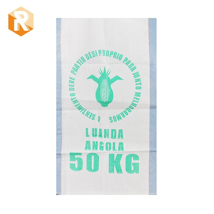 
White corn maize bag 50kg PP woven bag packing for nut/wheat/corn/flour/rice packing bag 